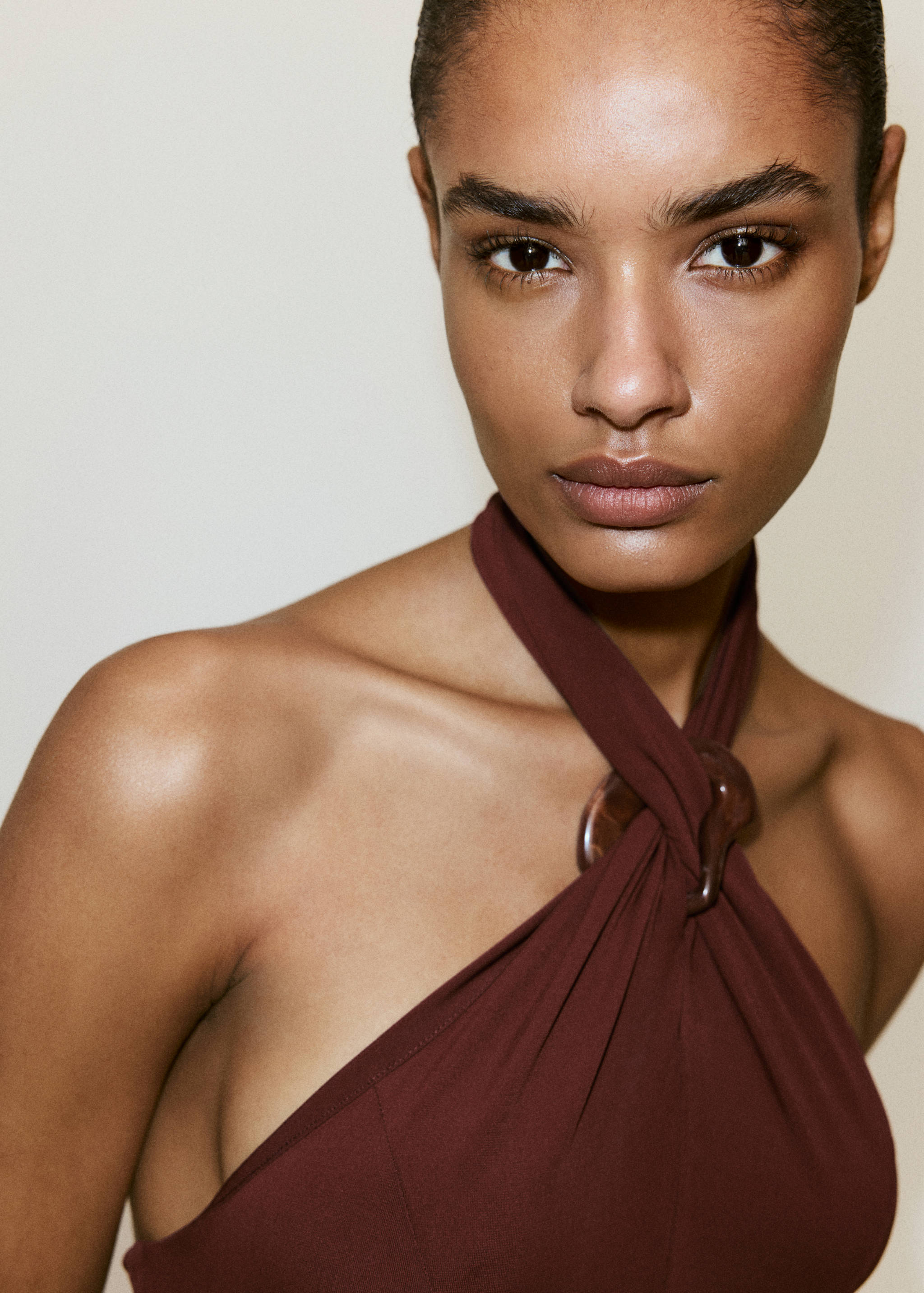 Robe halter appliqué - Détail de l'article 1
