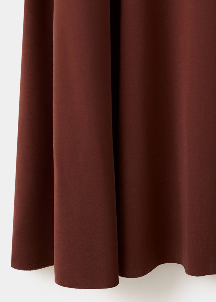 Halter-neck knitted dress — Burnt Orange