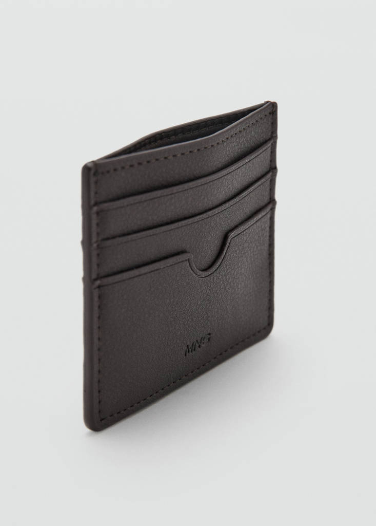 Texture card holder — Brown
