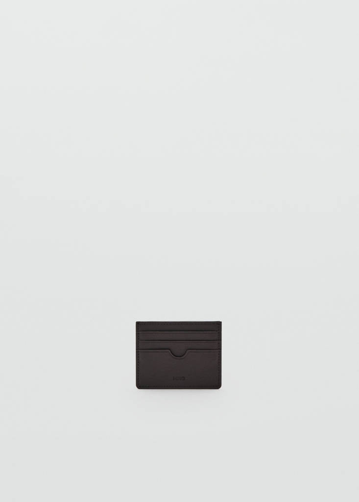 Texture card holder — Brown