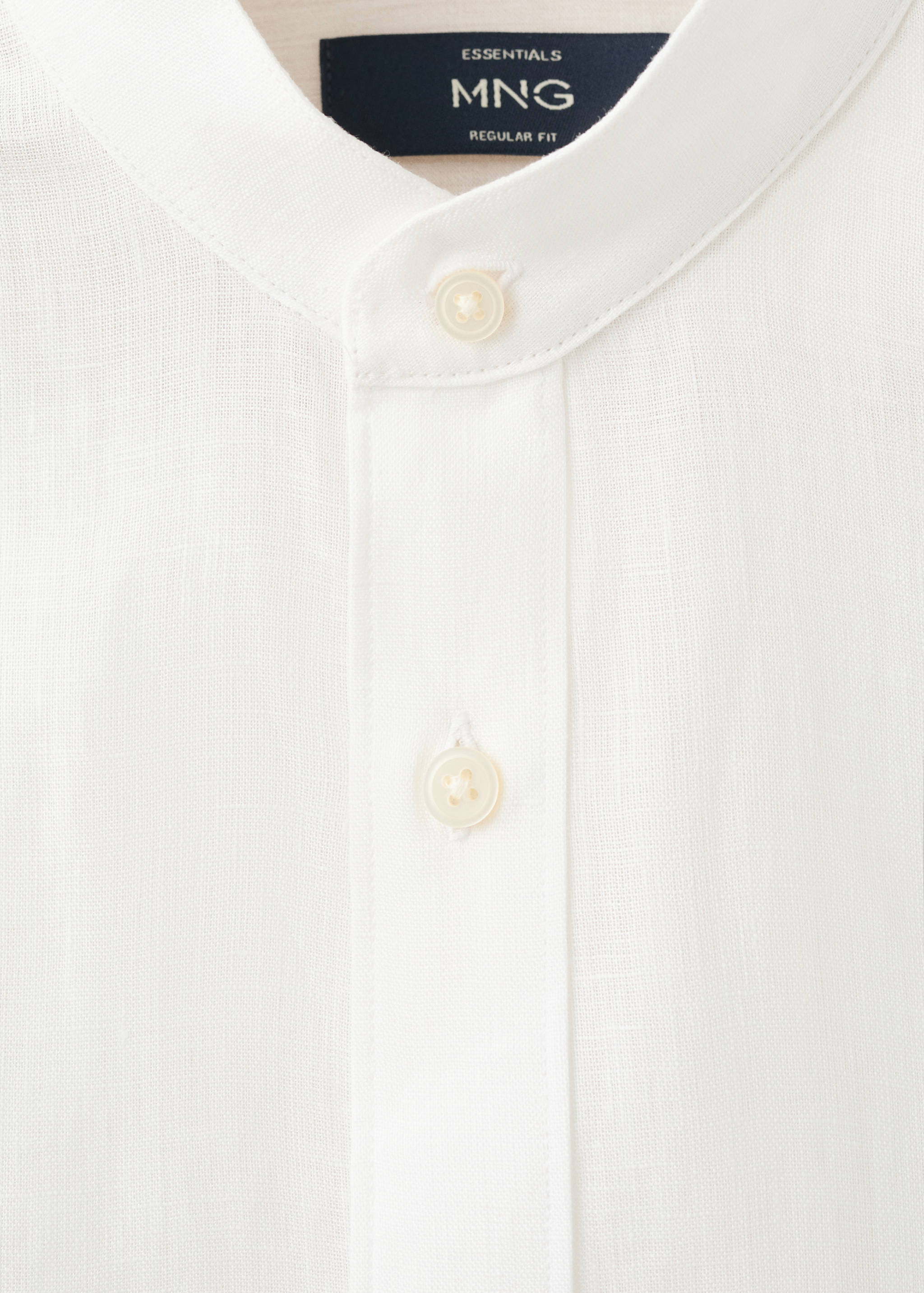 Regular-fit 100% linen shirt - Details of the article 8