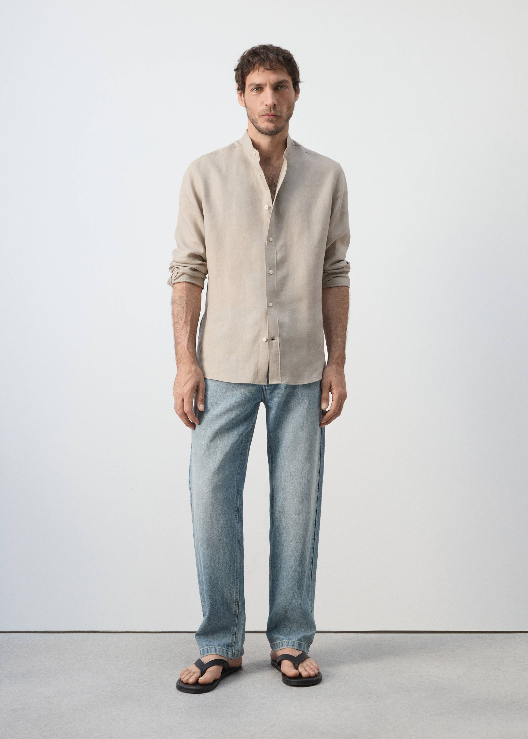 Chemise 100 % lin col mao - Plan général