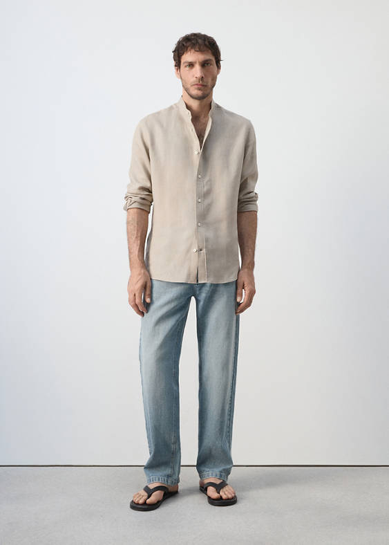 Koszula regular fit z 100% lnu