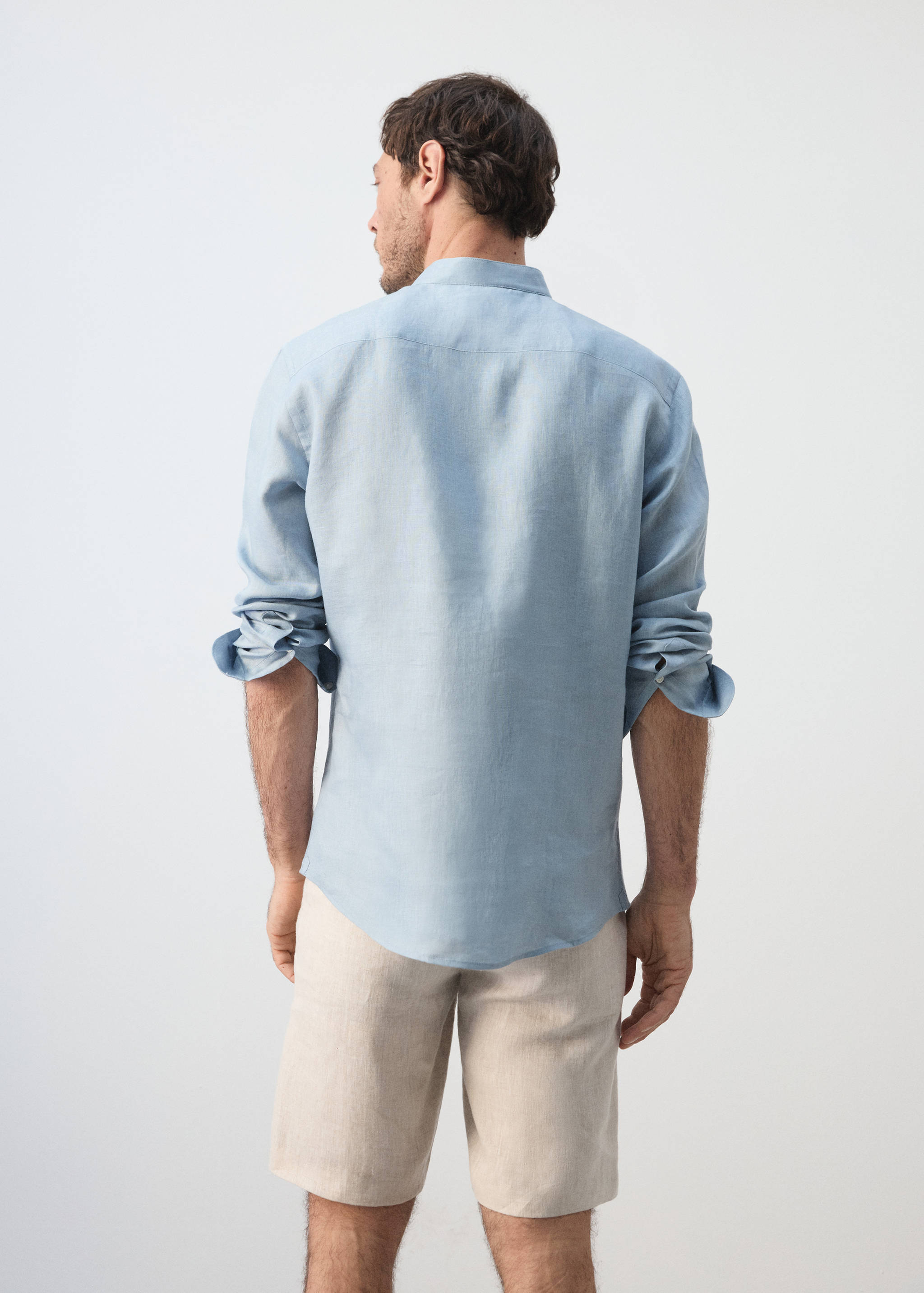 Chemise 100 % lin col mao - Verso de l’article