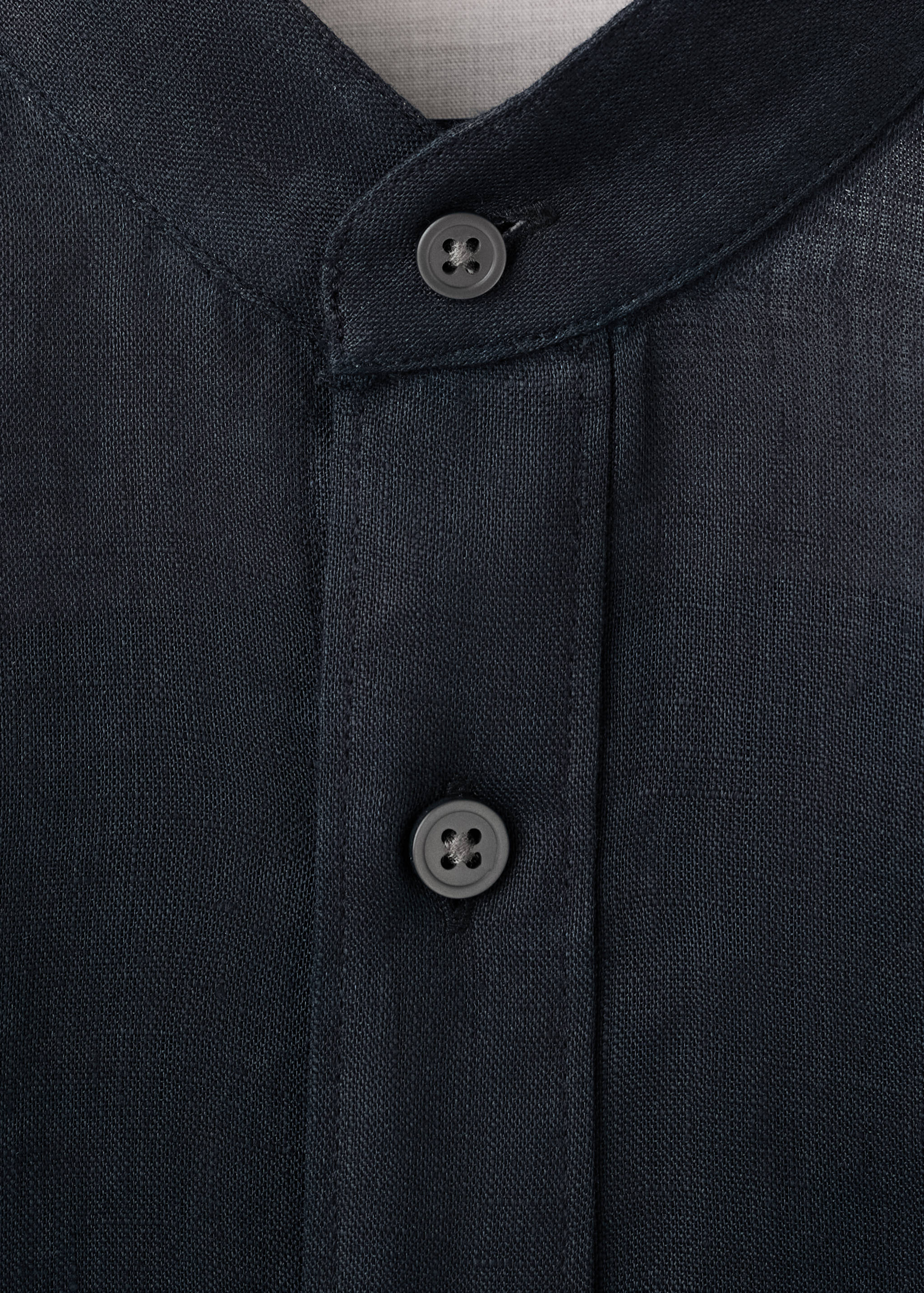 Chemise 100 % lin col mao - Détail de l'article 8