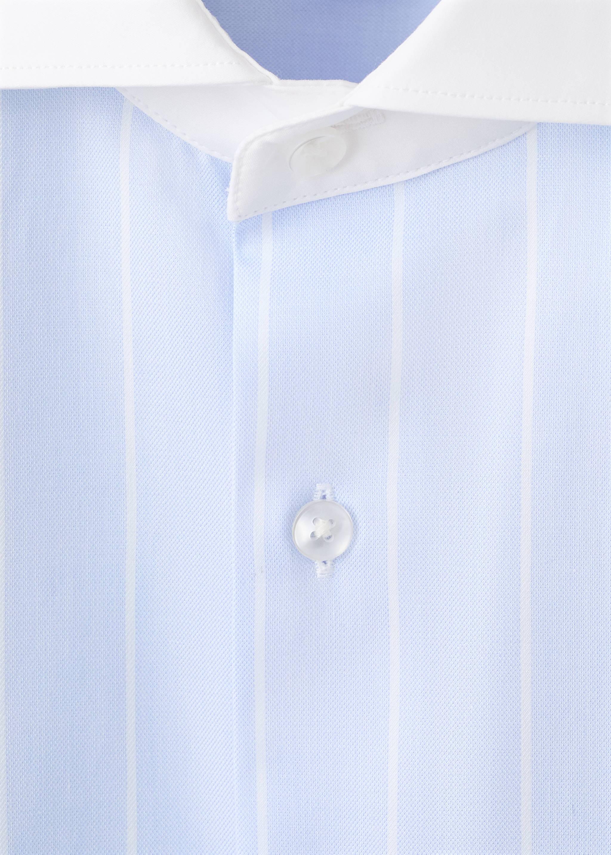 Slim fit 100% cotton striped formal shirt - Details of the article 8