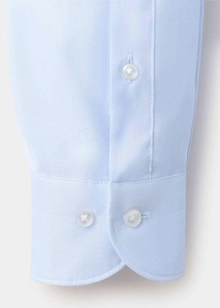 Slim fit 100% cotton structured dress shirt — Sky Blue