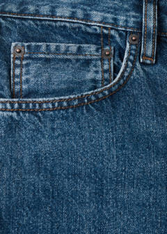 Straight-fit denim bermuda shorts — Dark Blue 8