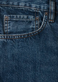 Straight-fit denim bermuda shorts — Dark Blue 9