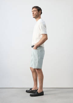 Straight-fit denim bermuda shorts — Bleach Blue 5