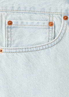 Straight-fit denim bermuda shorts — Bleach Blue 10