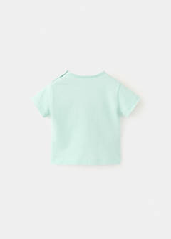 Printed cotton-blend t-shirt — Aqua Green 5