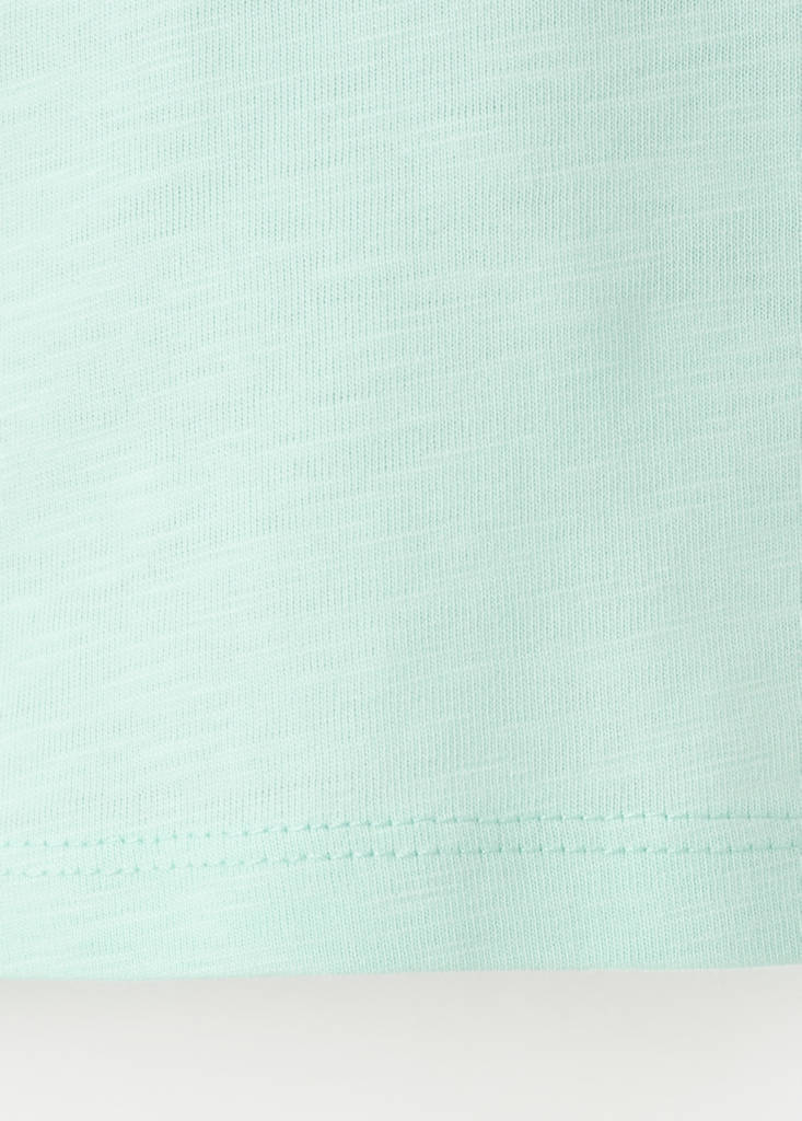 Printed cotton-blend t-shirt — Aqua Green