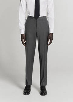 Milan slim fit suit trousers — Grey 1