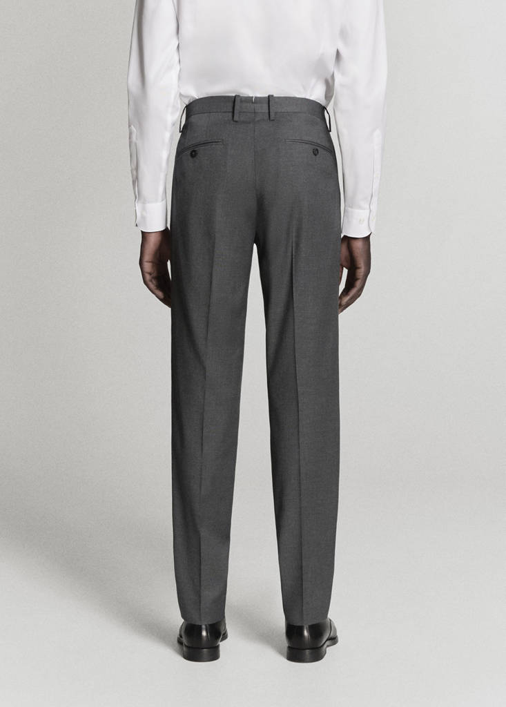 Milan slim-fit suit trousers — Grey