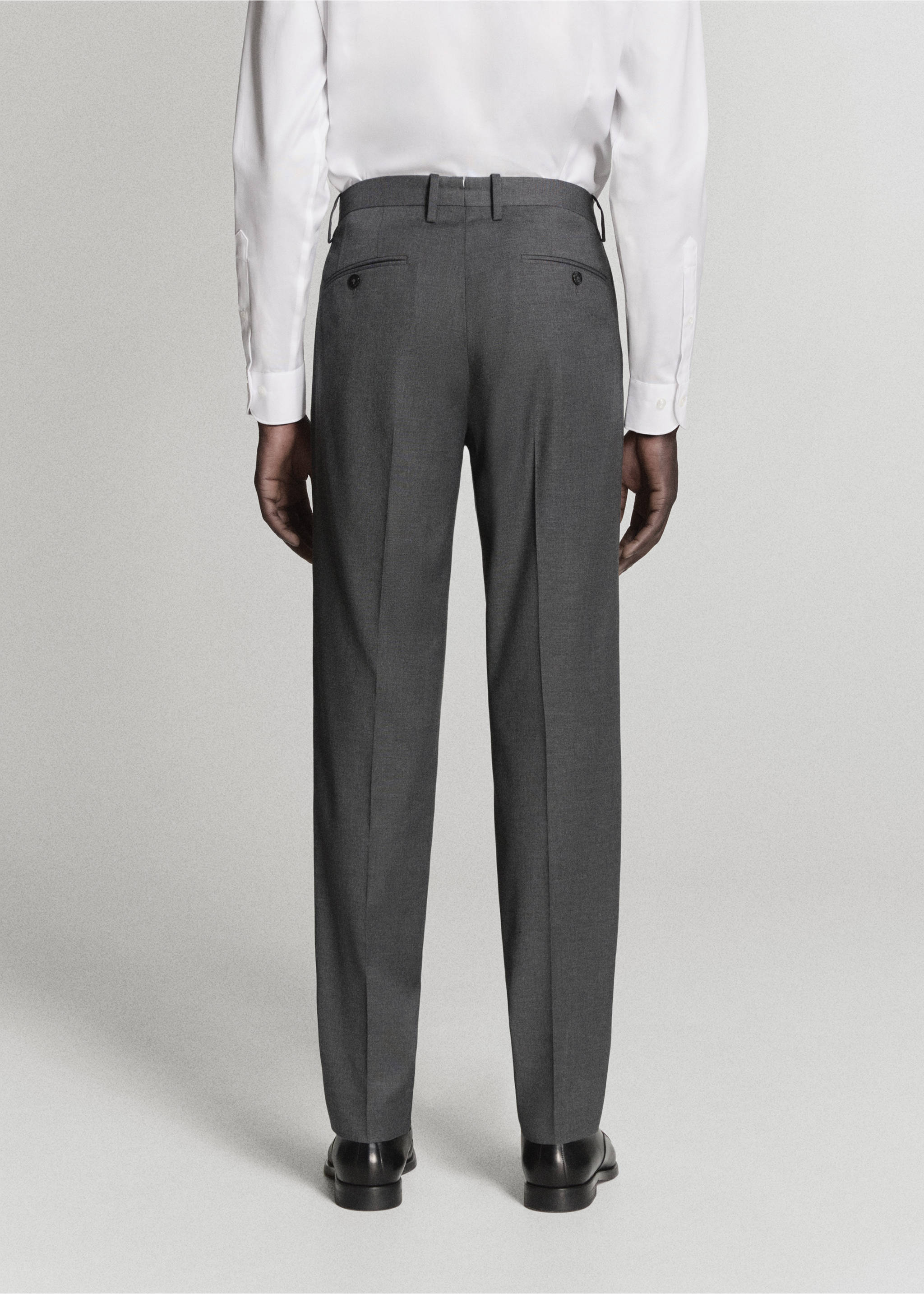 Pantalón traje Milán slim fit - Reverso del artículo, Gris. Ref: 37031409-00.