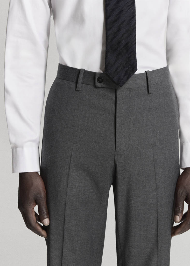 Milan slim-fit suit trousers — Grey