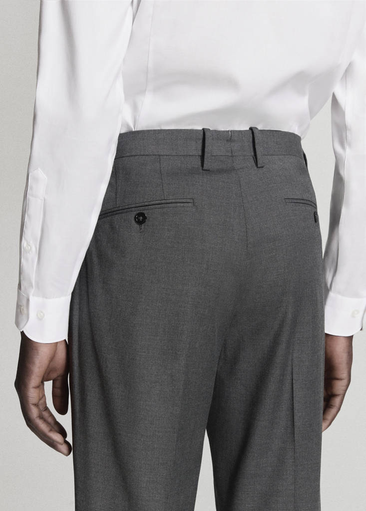 Milan slim-fit suit trousers — Grey