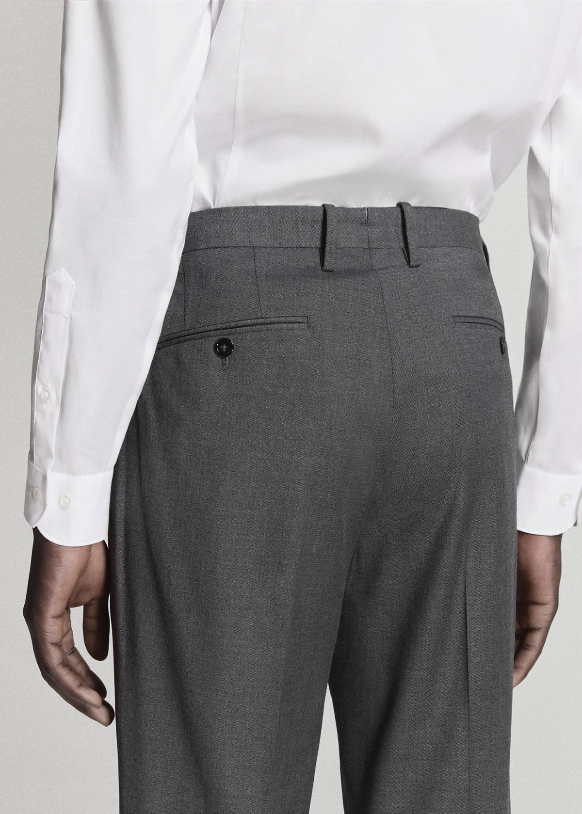 Milan slim fit suit trousers — Grey
