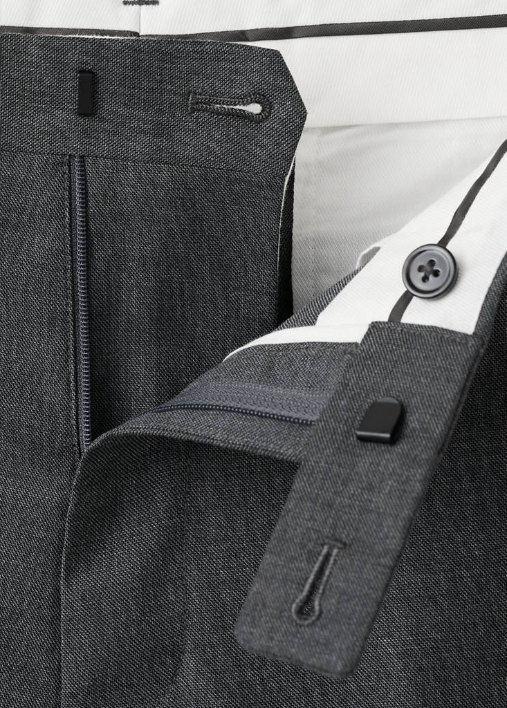 Milan slim-fit suit trousers — Grey