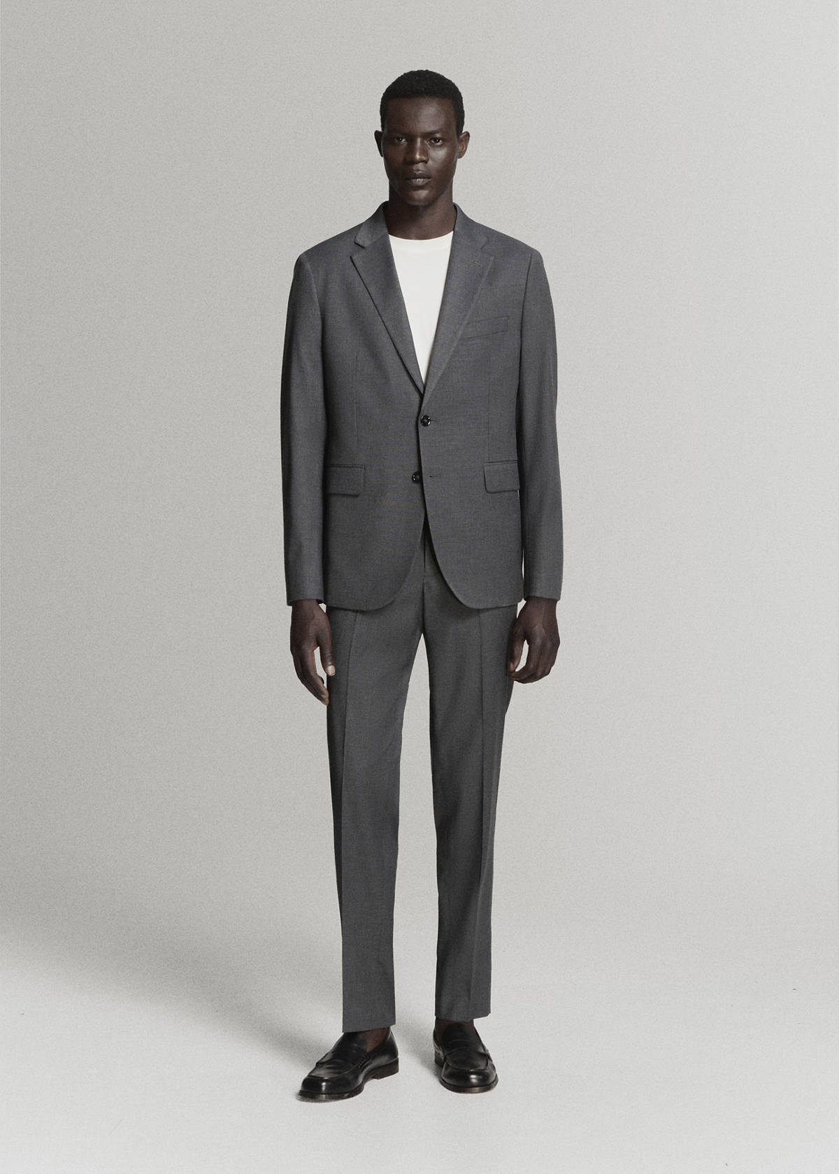 Milan slim fit suit trousers — Grey