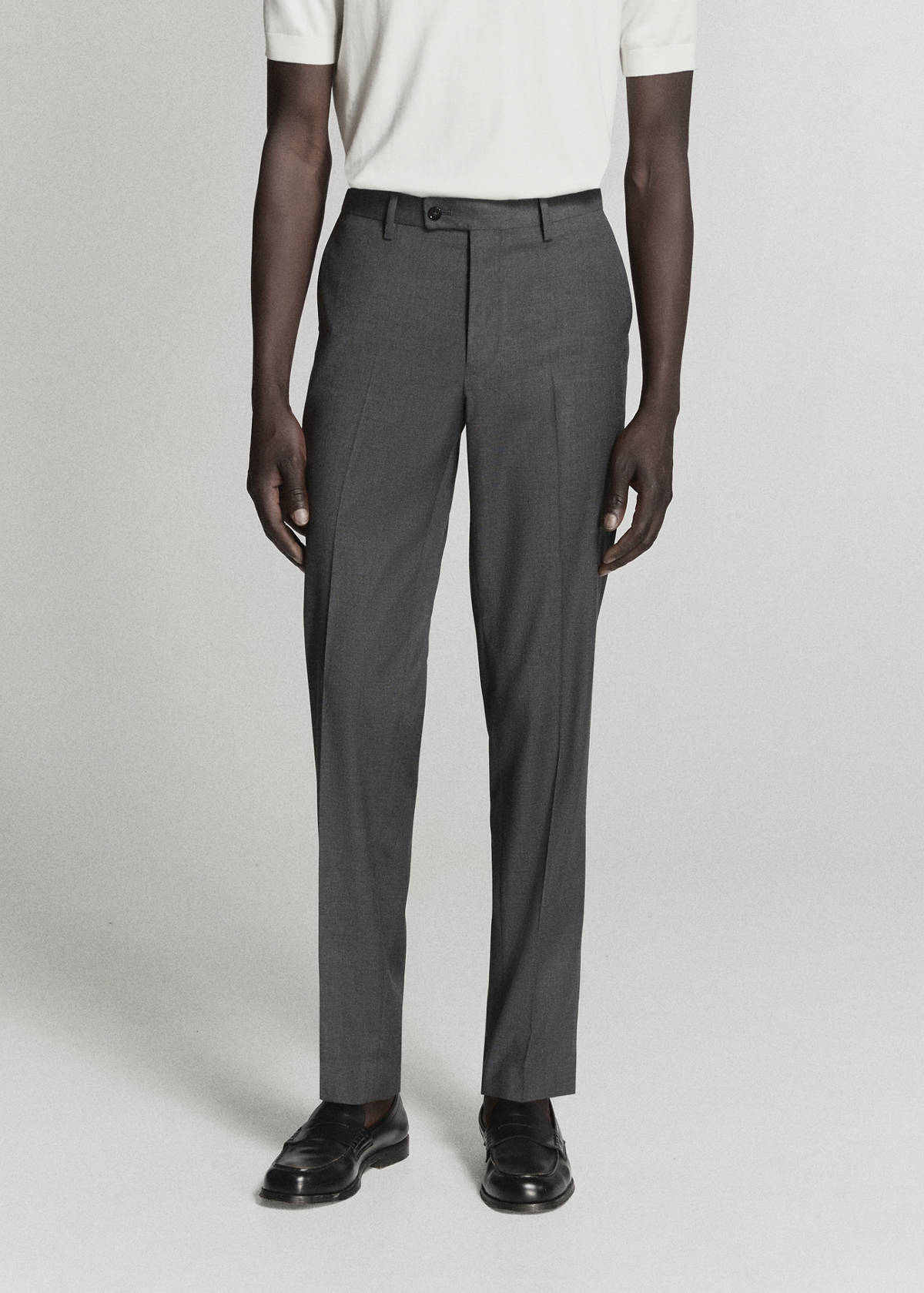 Milan slim fit suit trousers — Grey