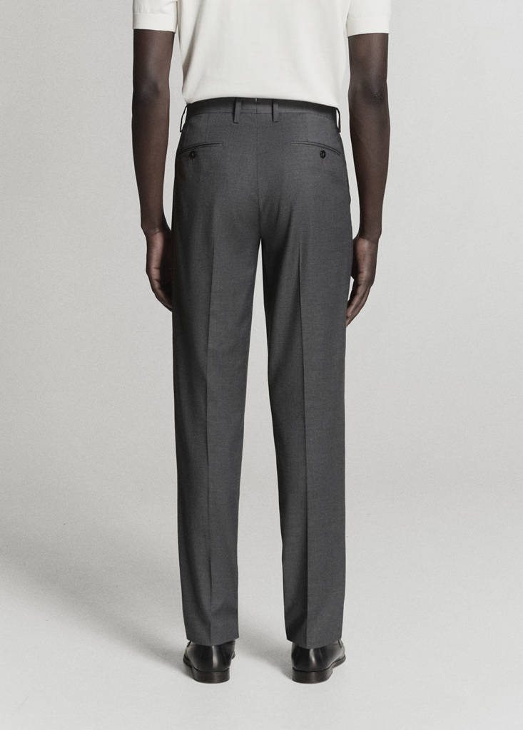Milan slim-fit suit trousers — Grey