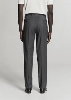 Milan slim fit suit trousers — Grey 12
