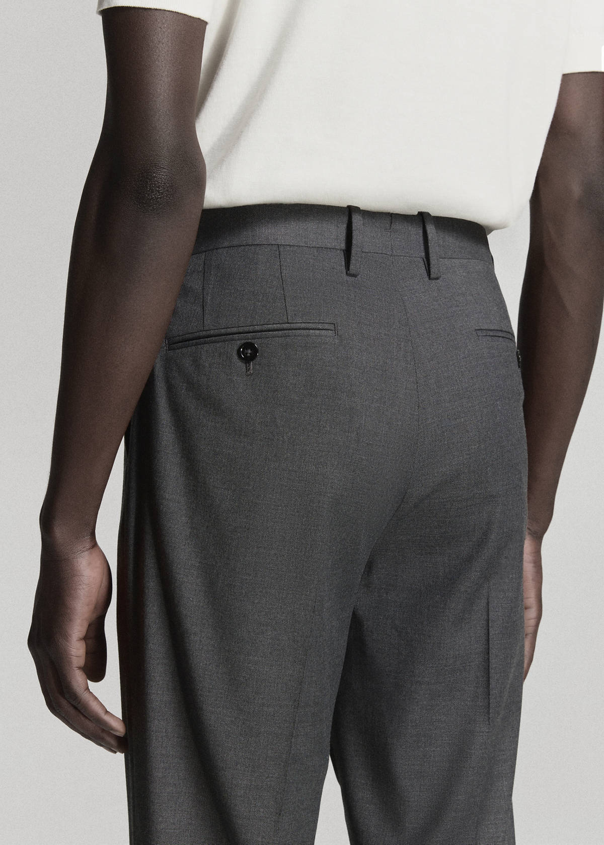 Milan slim fit suit trousers — Grey