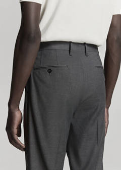 Milan slim fit suit trousers — Grey 15