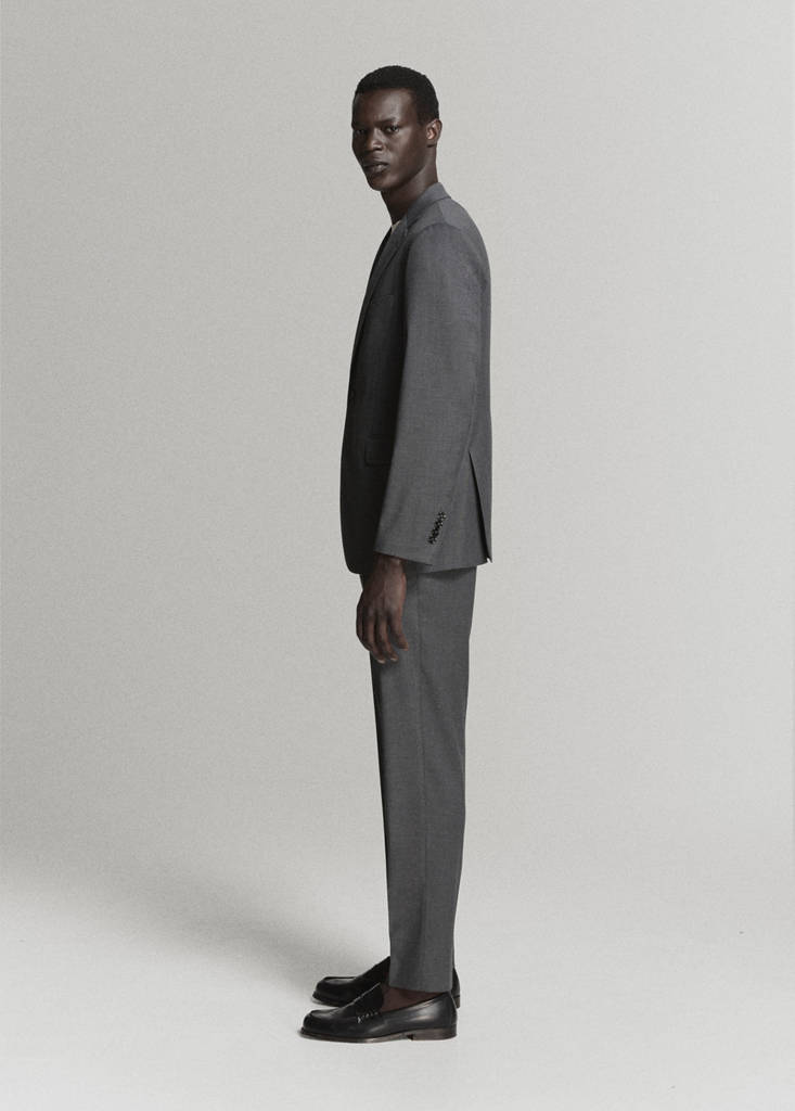 Milan slim-fit suit trousers — Grey