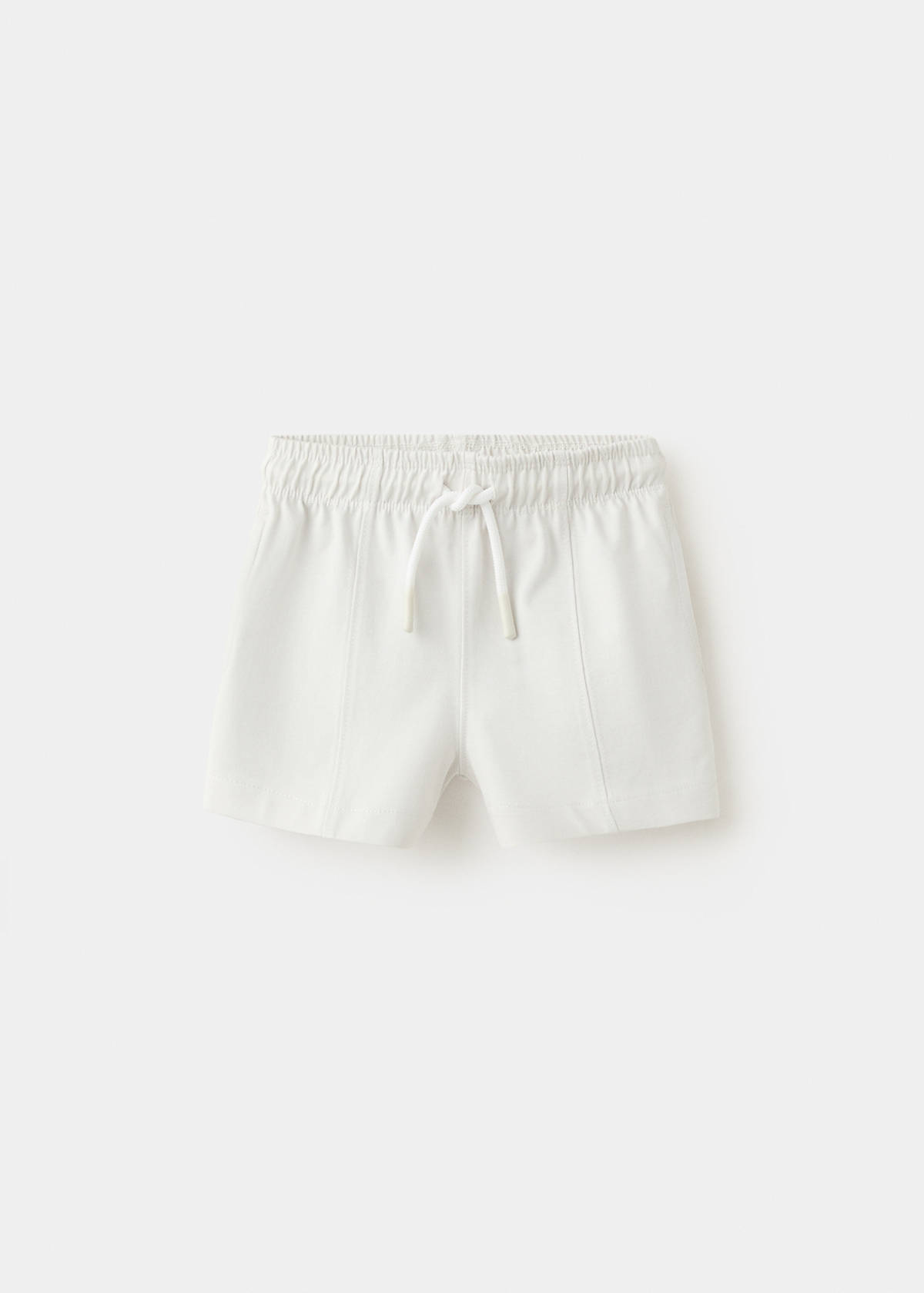 Cotton shorts with drawstring — Ice Grey