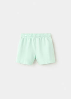 Cotton shorts with drawstring — Aqua Green 5