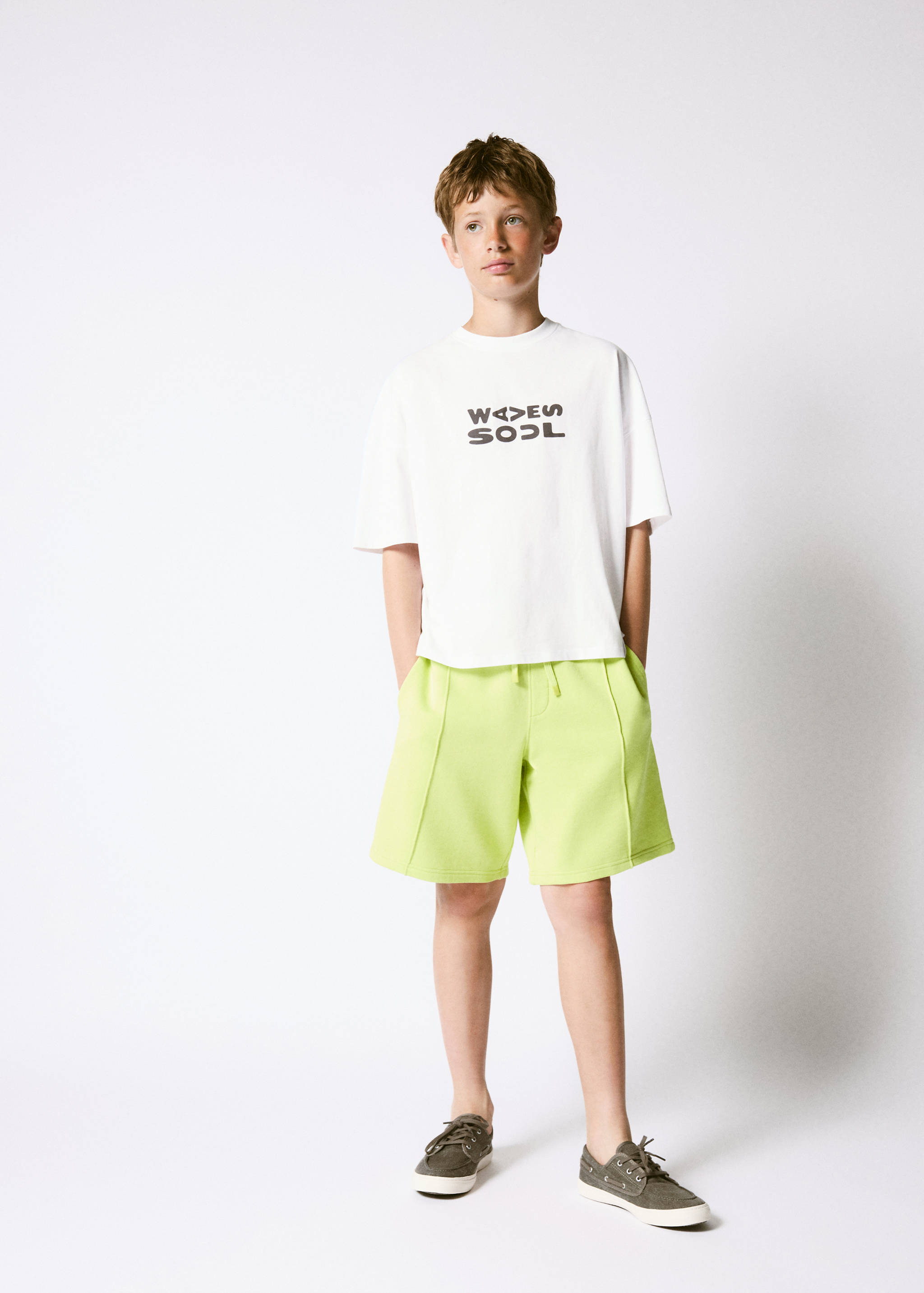 Bermudas algodón relaxed fit - Plano general