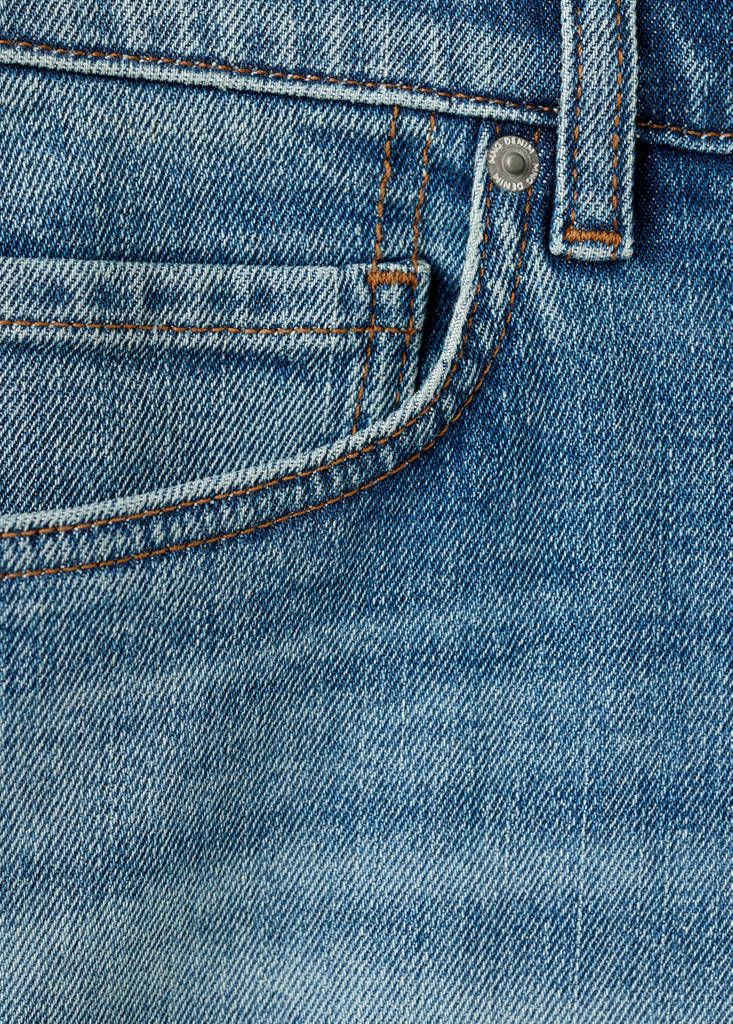 Slim-fit denim bermuda shorts — Medium Blue