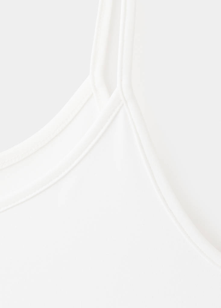 Fitted top with thin straps — Off White