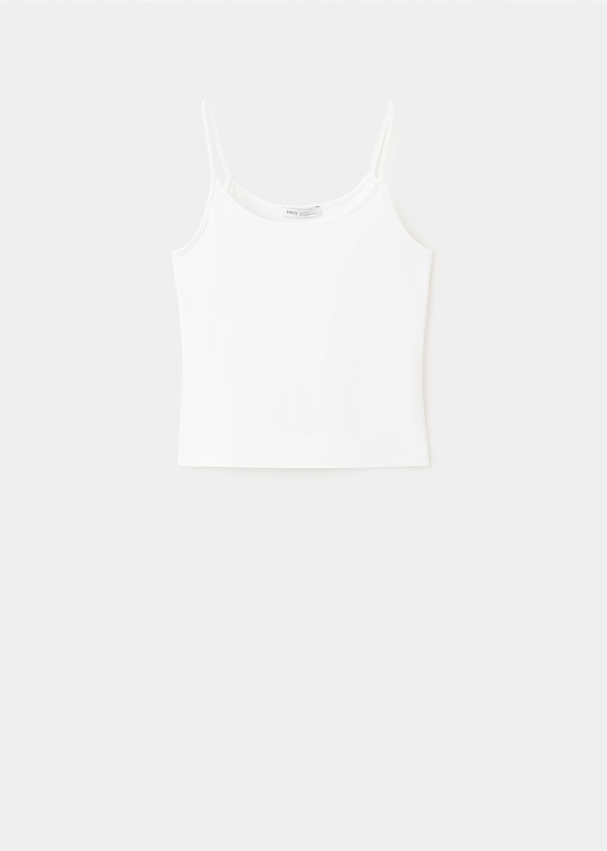 Fitted top with thin straps - Article without model, Off White. Ref: 37031414-00.