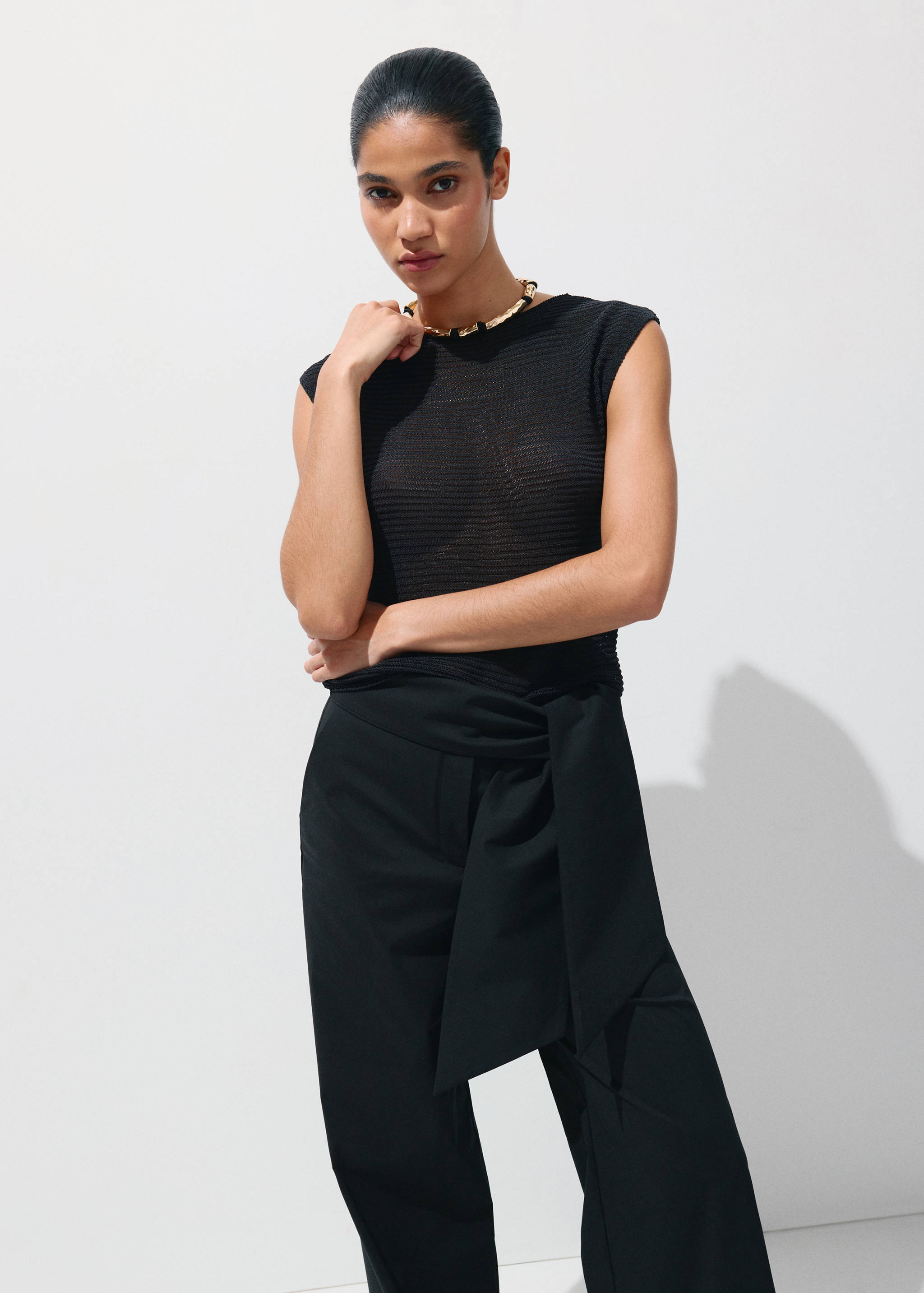 Bow straight trousers - Details of the article 1