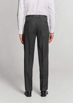 Turin suit trousers, 100% virgin wool, slim fit — Grey 3