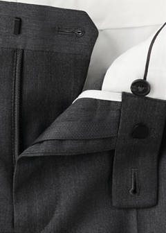 Turin suit trousers, 100% virgin wool, slim fit — Grey 8