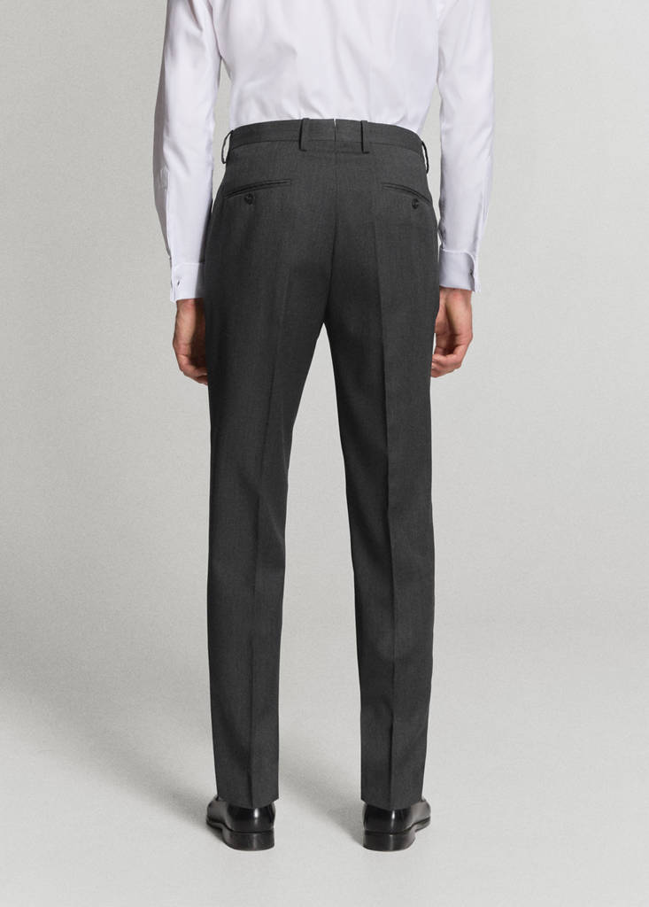 Turin 100% wool suit trousers — Grey