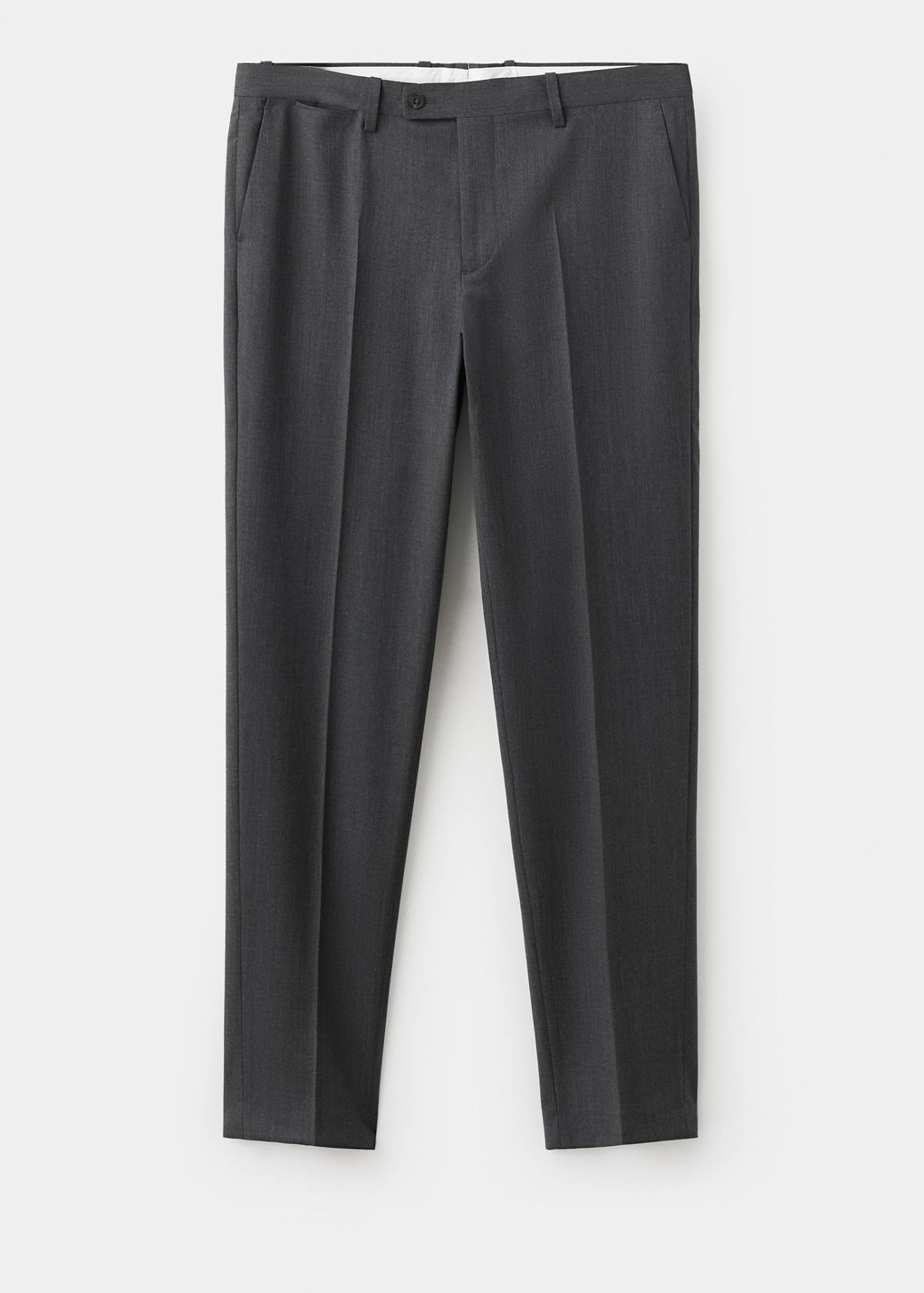 Turin suit trousers, 100% virgin wool, slim fit — Grey