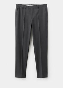 Turin suit trousers, 100% virgin wool, slim fit — Grey 7