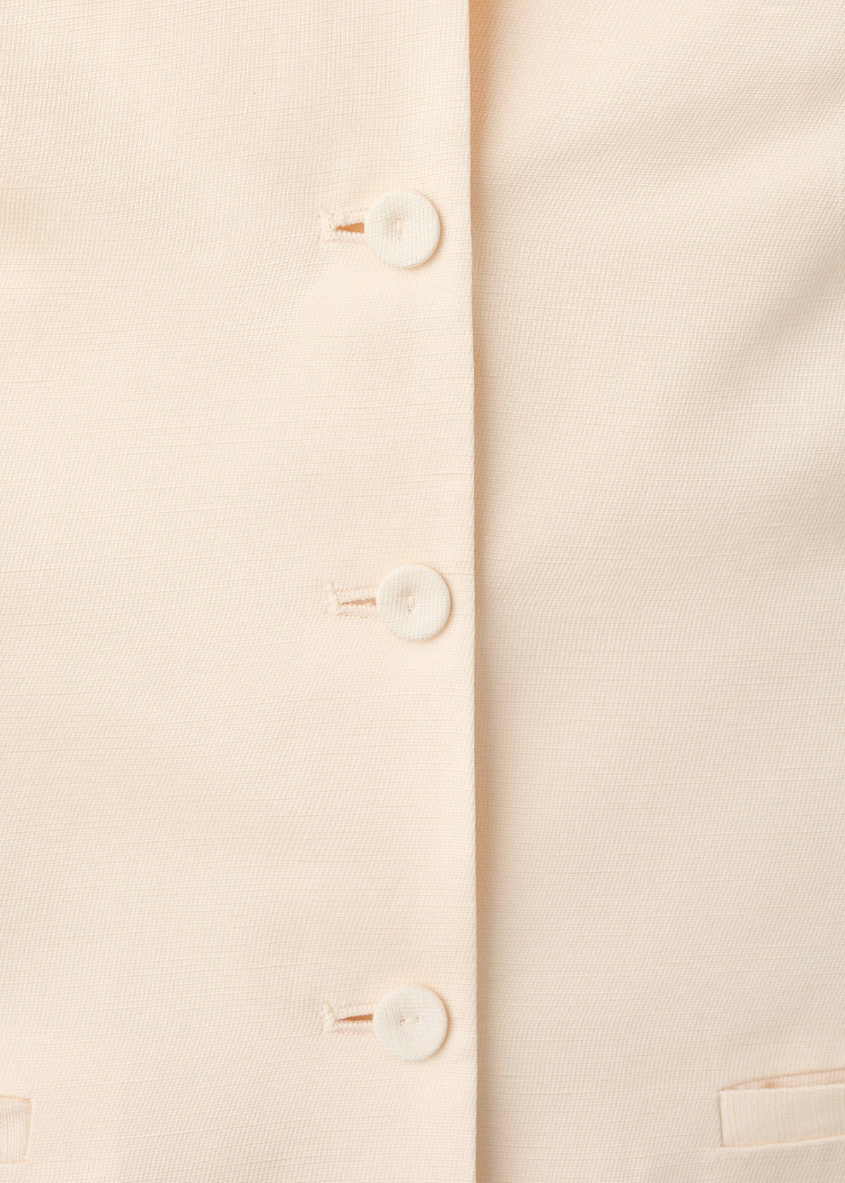 Double-breasted linen waistcoat — Ecru