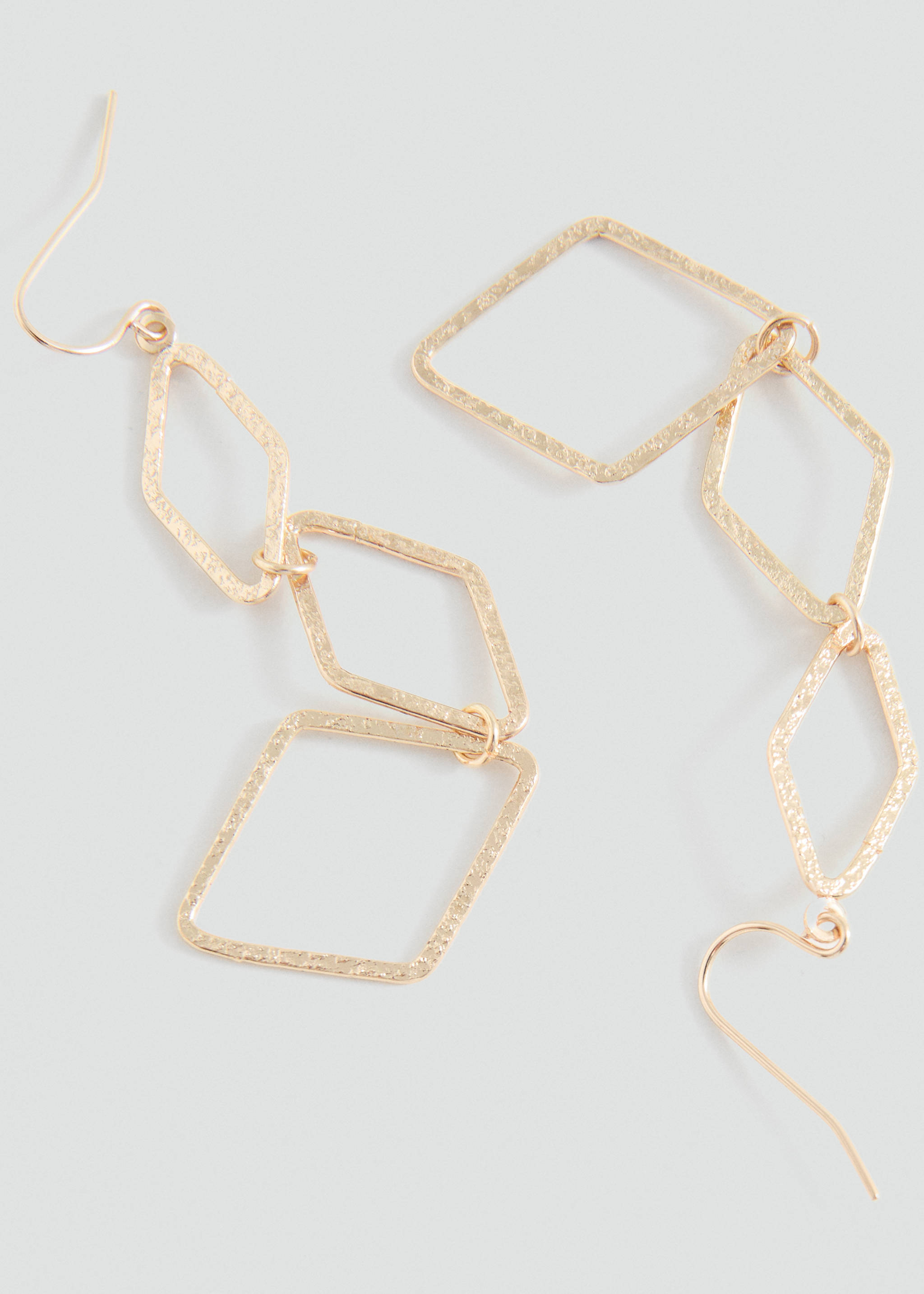 Long diamond-shaped earrings - Medium plane