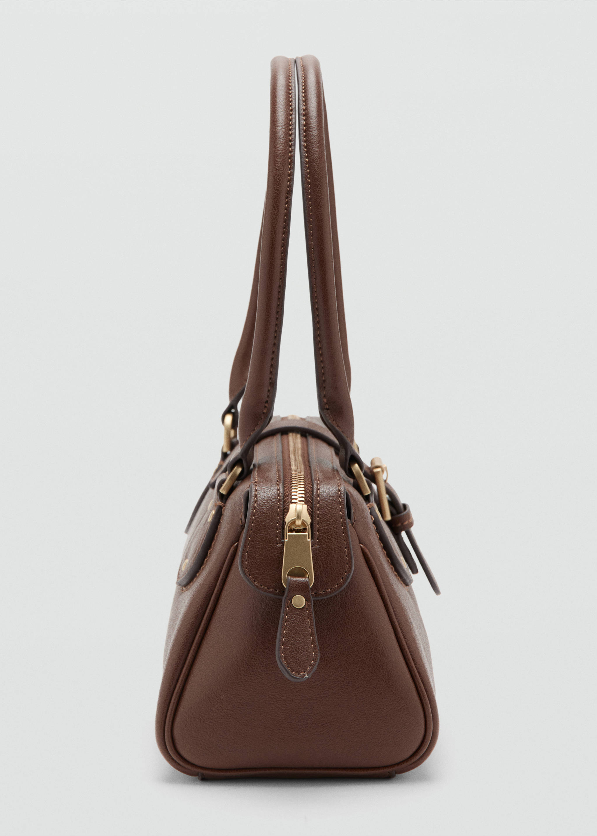 Shoulder bag buckle - Details of the article 1, Brown. Ref: 37031424-00.