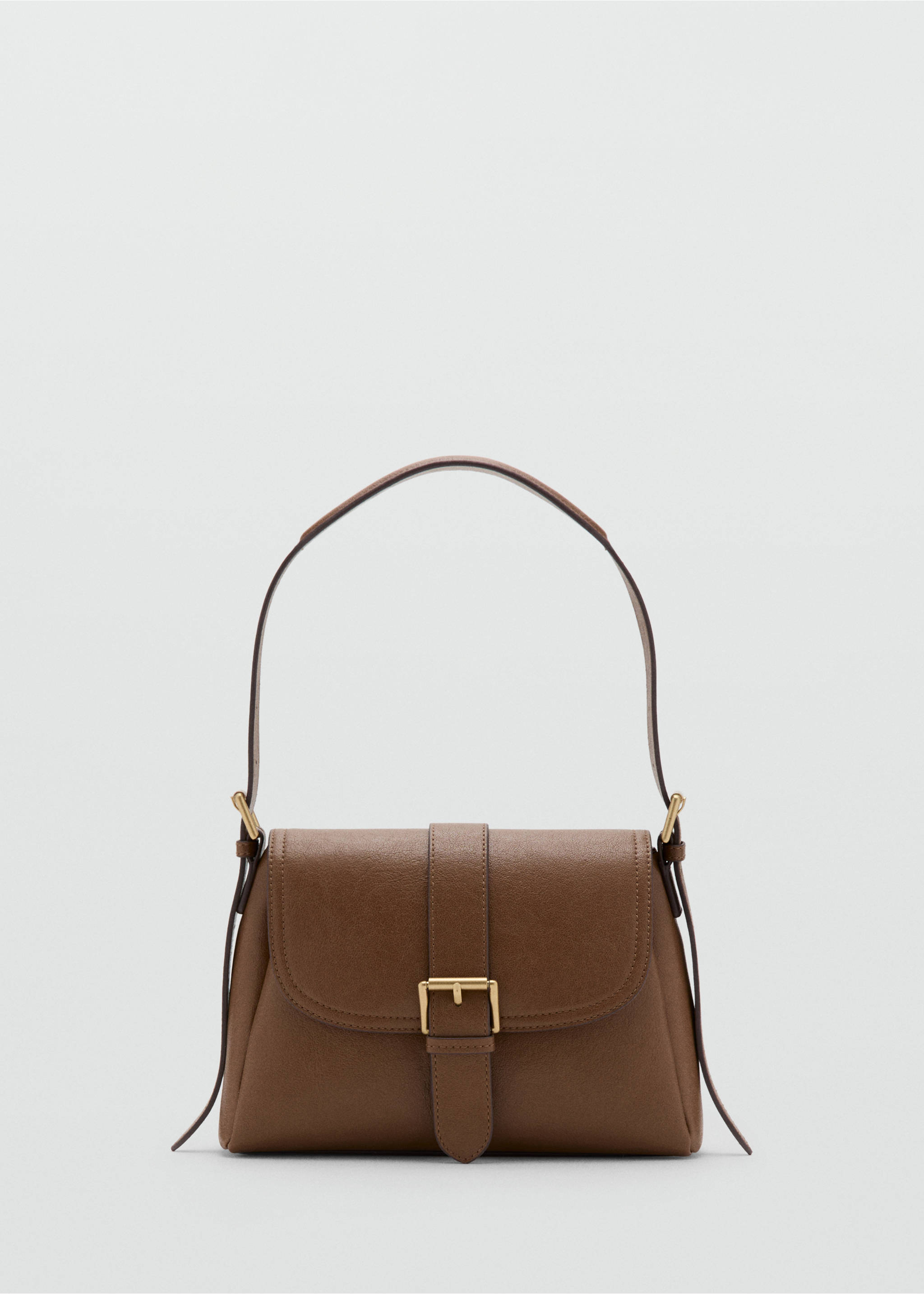 Shoulder bag with buckle - Article without model, Medium Brown. Ref: 37031425-00.