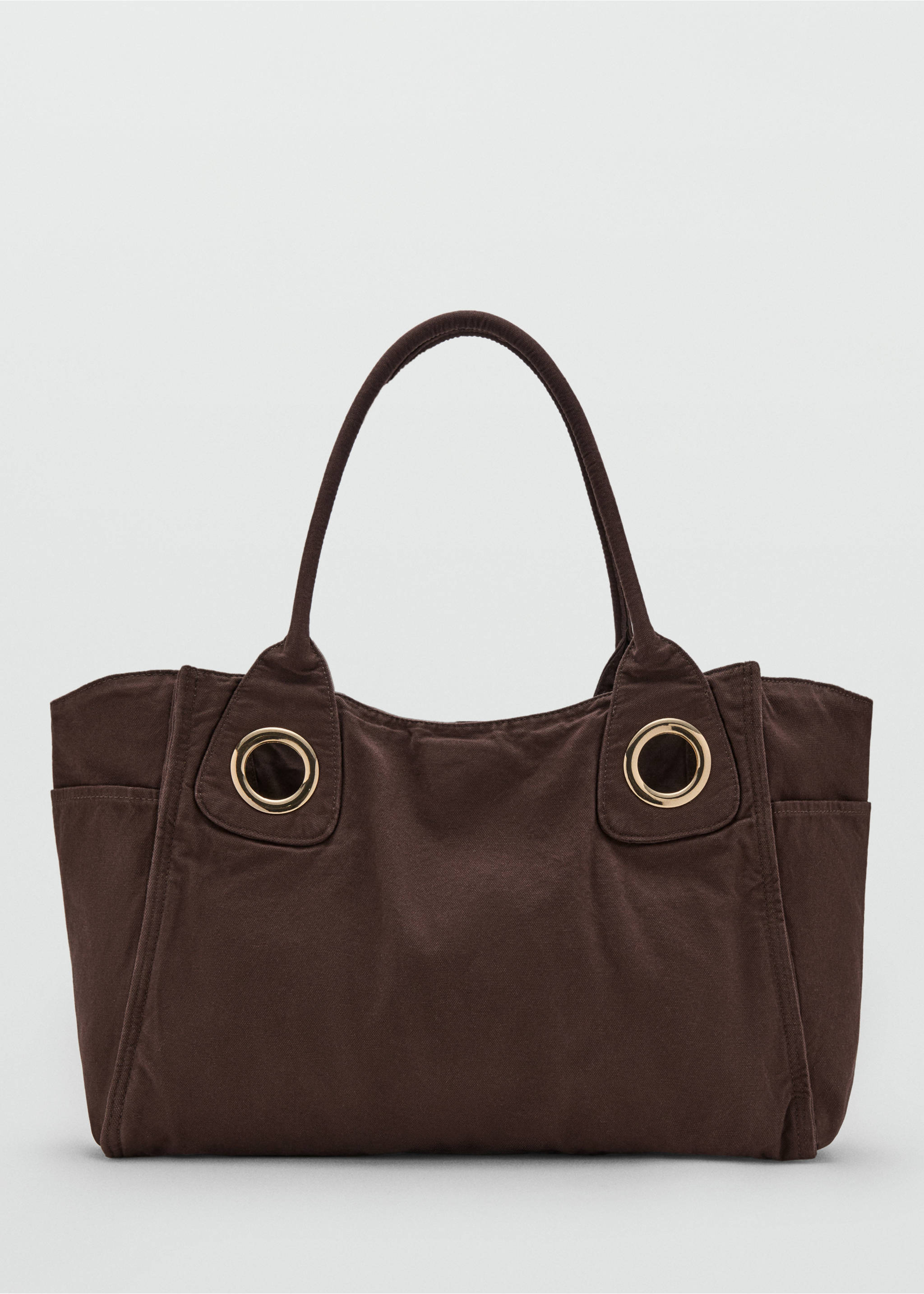 100% cotton tote bag - Article without model, Chocolate. Ref: 37031426-00.