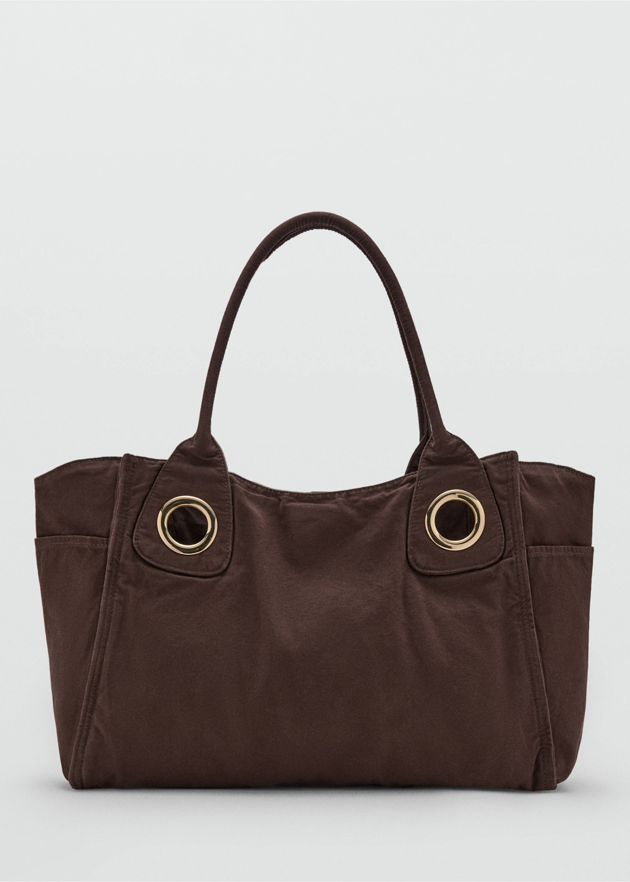 Bolso tote 100% algodón - Artículo sin modelo, Chocolate. Ref: 37031426-00.