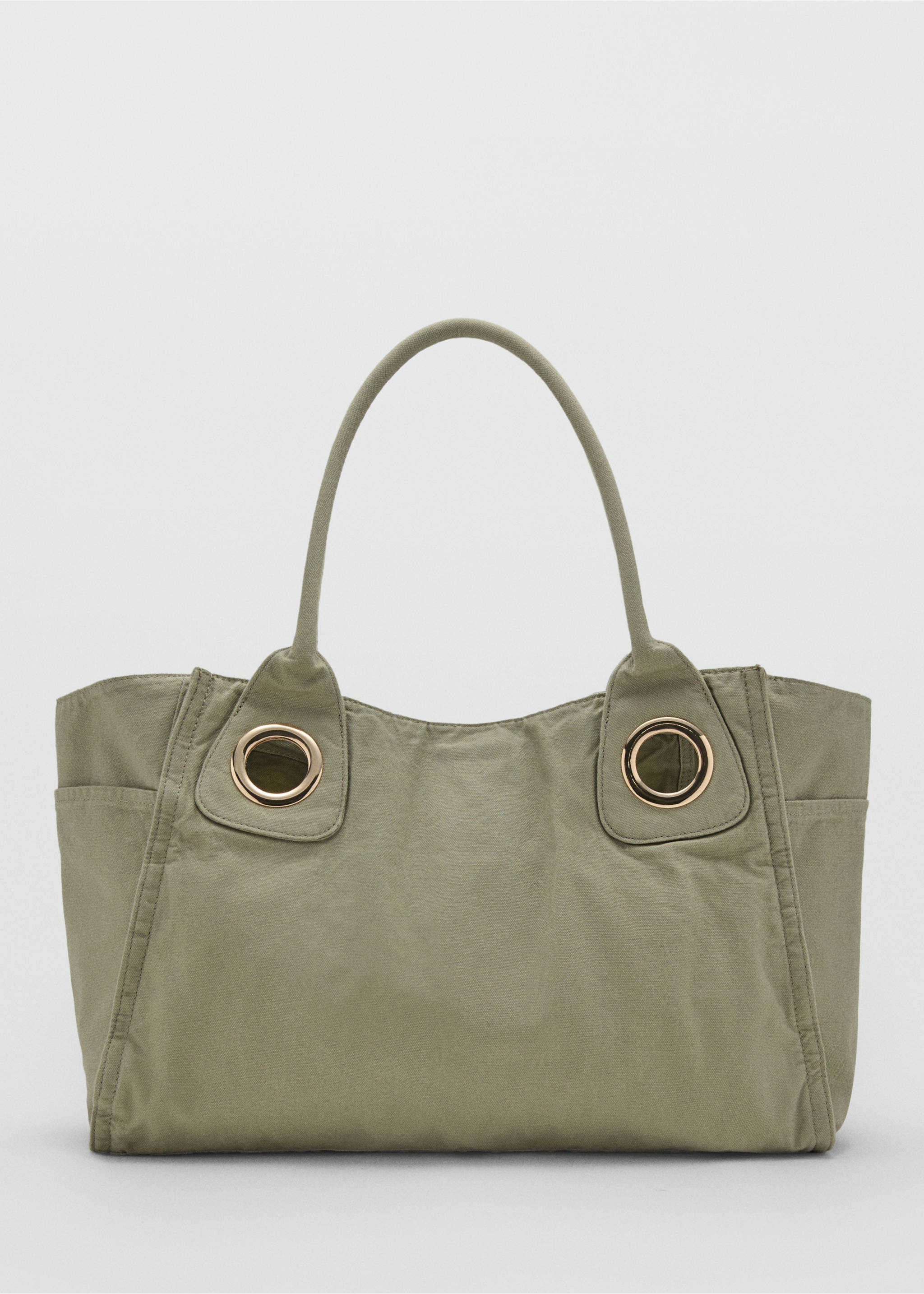 Bolso tote 100% algodón - Artículo sin modelo, Verde agua. Ref: 37031426-00.